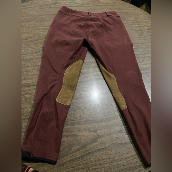 Tailored Sportsman Rust English riding Breeches size 32 R leather knee patches - Picture 2 of 9